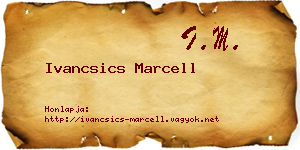 Ivancsics Marcell névjegykártya