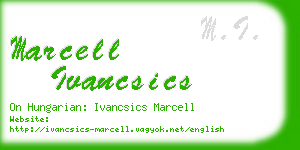 marcell ivancsics business card
